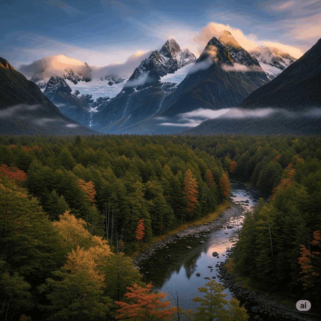 Montañas creadas con IA