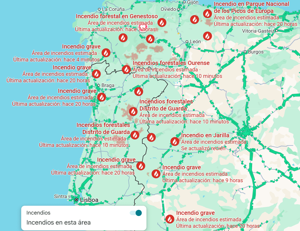 Incendios en España