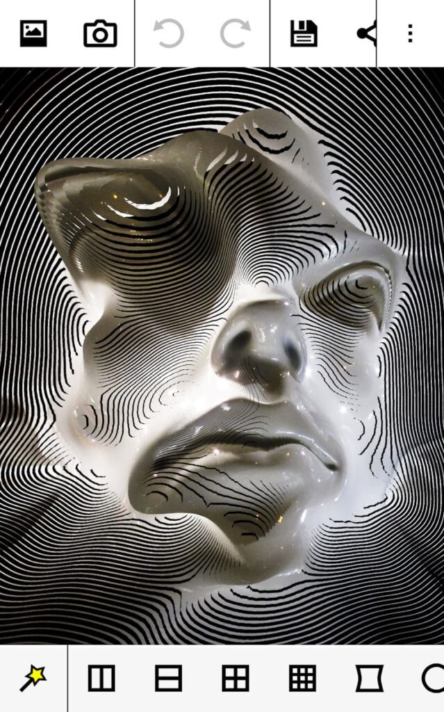 Efecto causado por Mirror Lab a un rostro