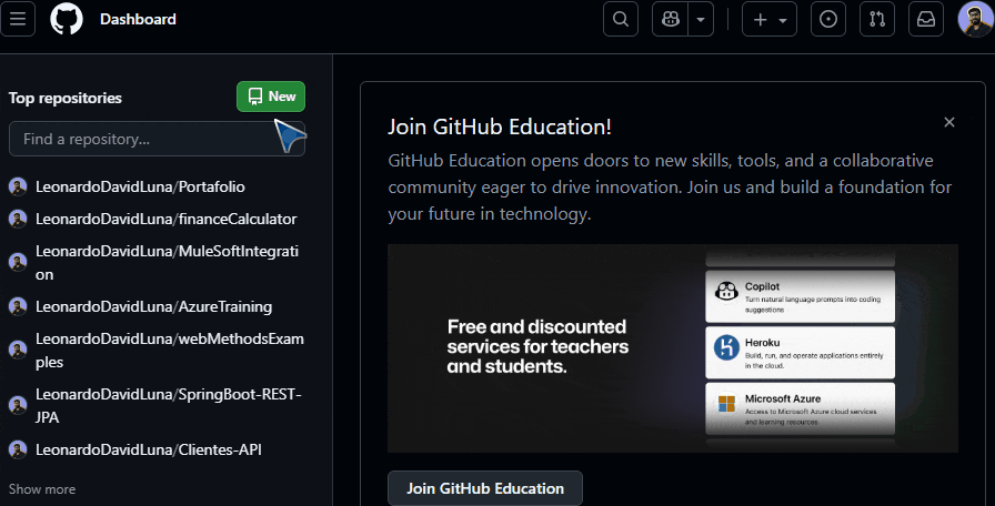 Pasos para crear un repositorio en github