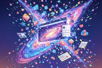 Variedad de íconos sobre el universo.