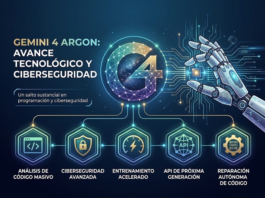 infografía sobre actualización de Gemini 4 Argon